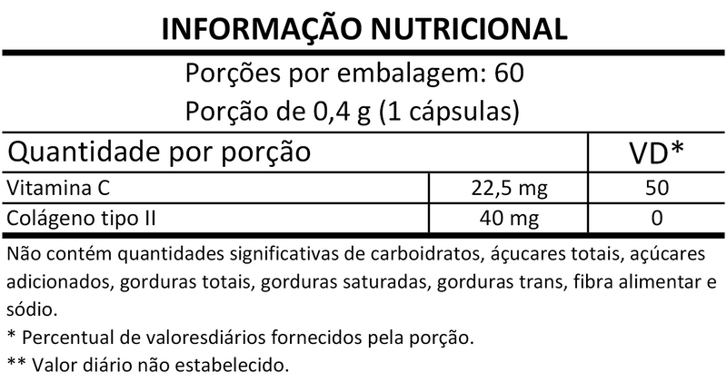 Cúrcuma Com Colágeno Tipo II 60 Caps